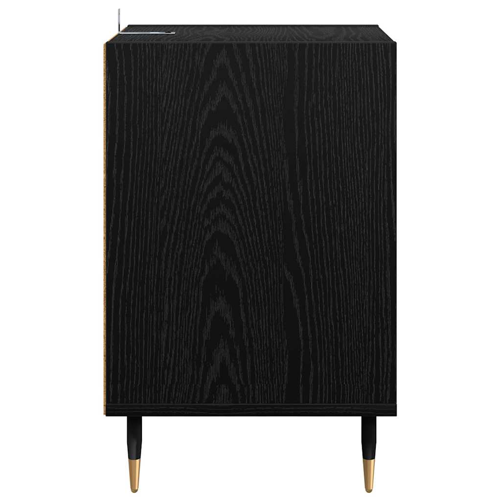 vidaXL Szafka pod telewizor Czarny Dąb 100 x 35 x 55 cm