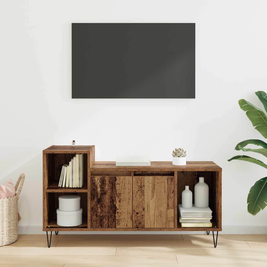 vidaXL Szafka pod telewizor Stare drewno 100 x 35 x 55 cm