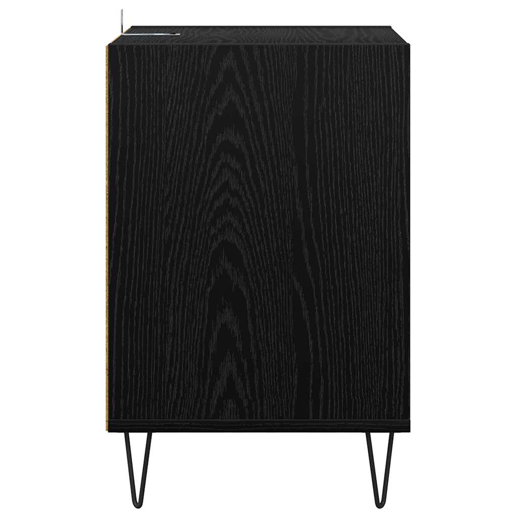 vidaXL Szafka pod telewizor Czarny Dąb 100 x 35 x 55 cm