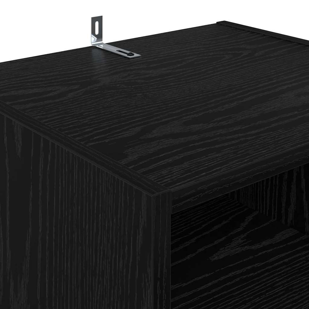 vidaXL Szafka pod telewizor Czarny Dąb 160 x 35 x 55 cm