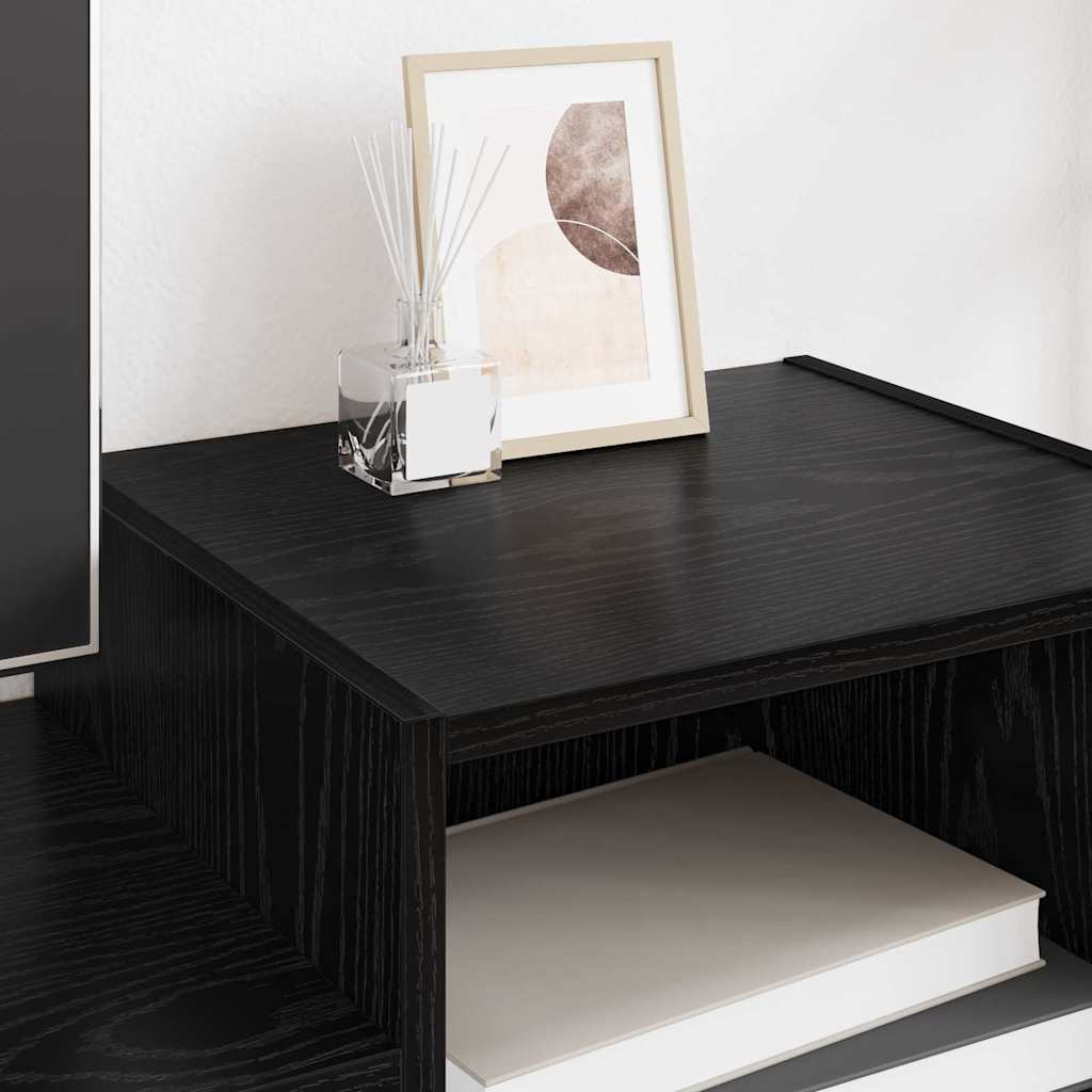 vidaXL Szafka pod telewizor Czarny Dąb 160 x 35 x 55 cm