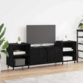 vidaXL Szafka pod telewizor Czarny Dąb 160 x 35 x 55 cm