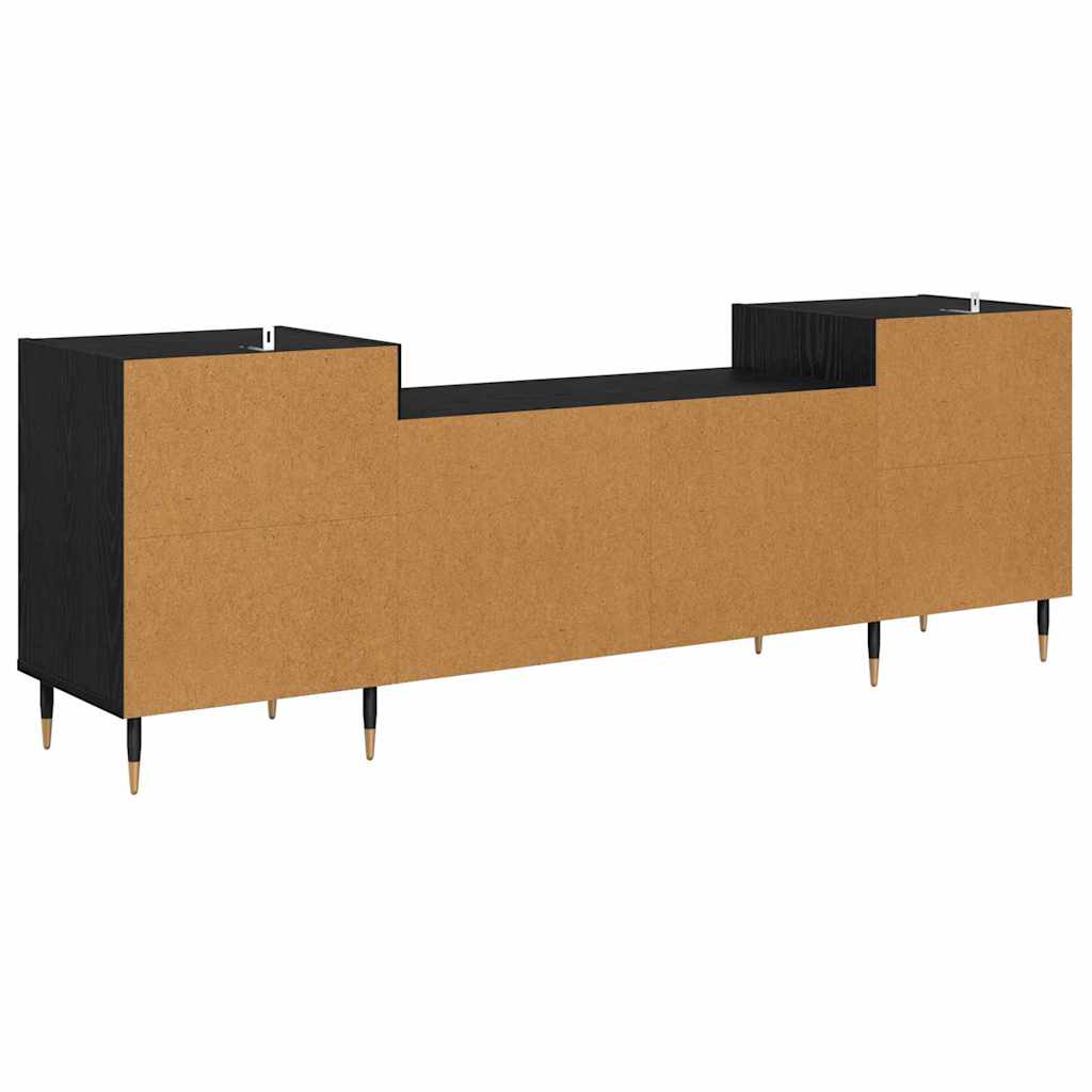 vidaXL Szafka pod telewizor Czarny Dąb 160 x 35 x 55 cm