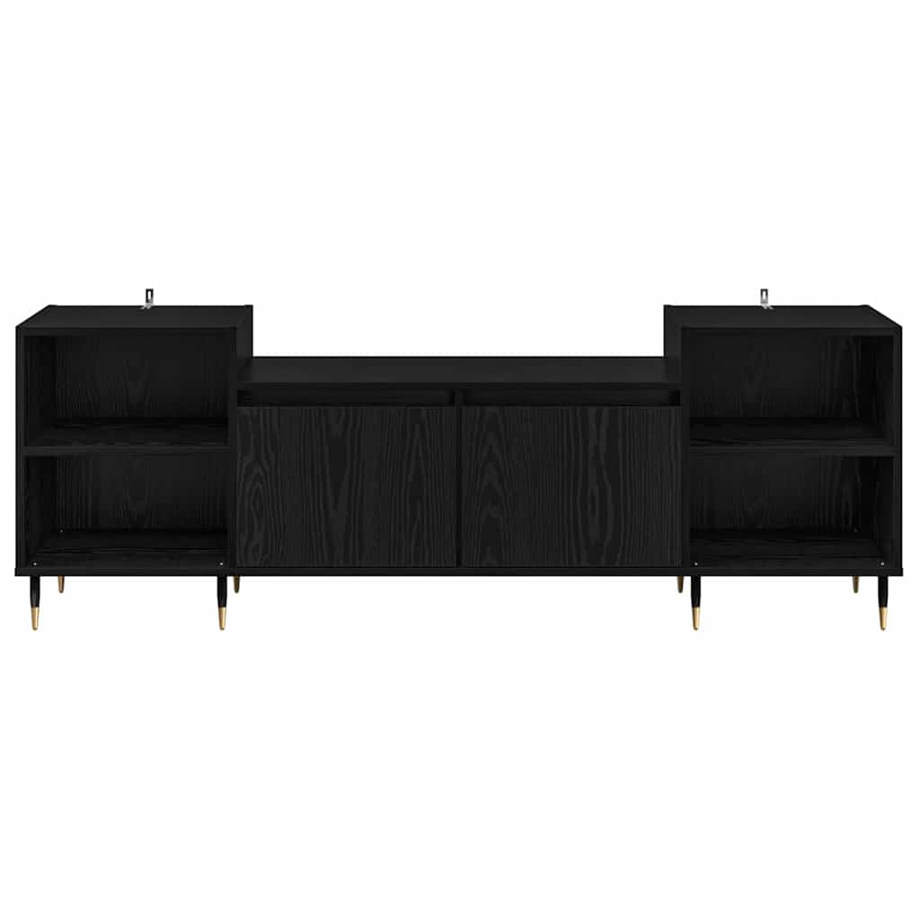 vidaXL Szafka pod telewizor Czarny Dąb 160 x 35 x 55 cm