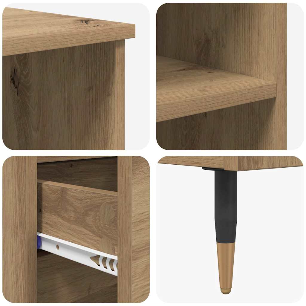 vidaXL Highboard z szufladą Dąb rzemieślniczy 40 x 36 x 110 cm
