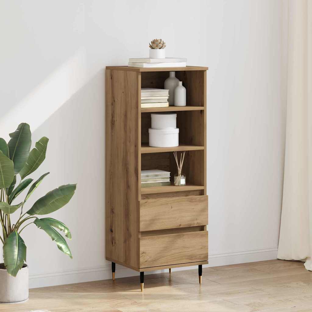 vidaXL Highboard z szufladą Dąb rzemieślniczy 40 x 36 x 110 cm