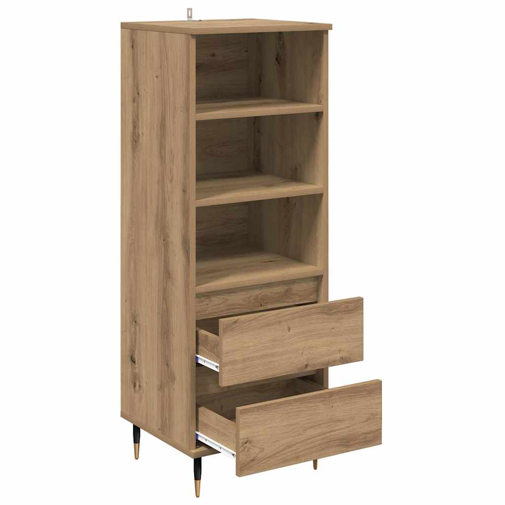 vidaXL Highboard z szufladą Dąb rzemieślniczy 40 x 36 x 110 cm