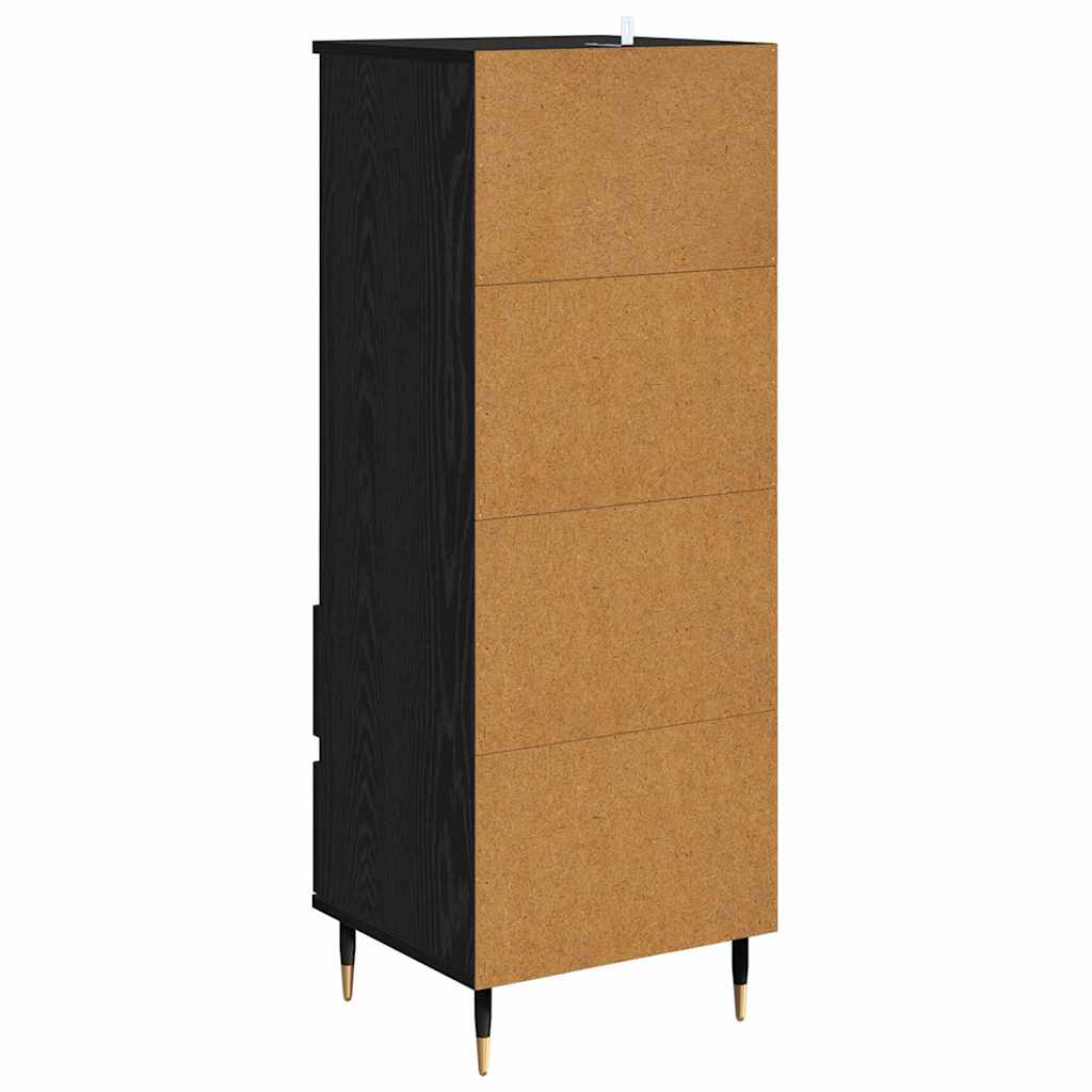 vidaXL Highboard Czarny Dąb 40 x 36 x 110 cm Materiał drewnopochodny