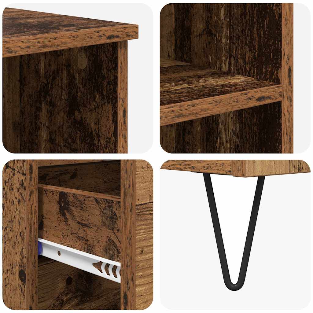 vidaXL Highboard Stare drewno 40 x 36 x 110 cm Materiał drewnopochodny
