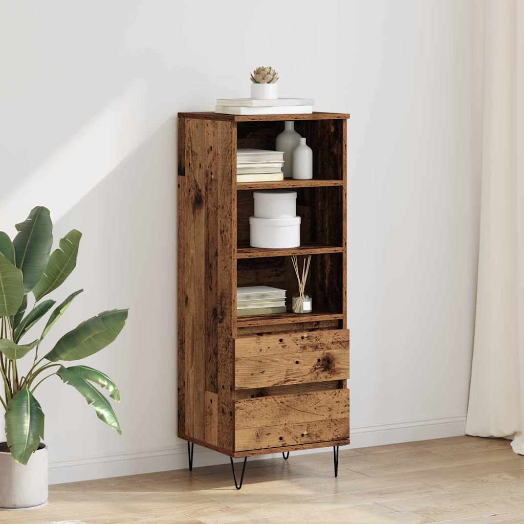 vidaXL Highboard Stare drewno 40 x 36 x 110 cm Materiał drewnopochodny