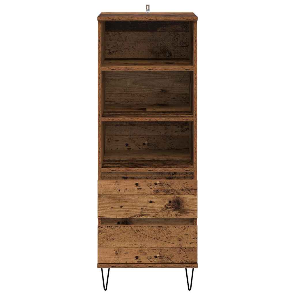 vidaXL Highboard Stare drewno 40 x 36 x 110 cm Materiał drewnopochodny