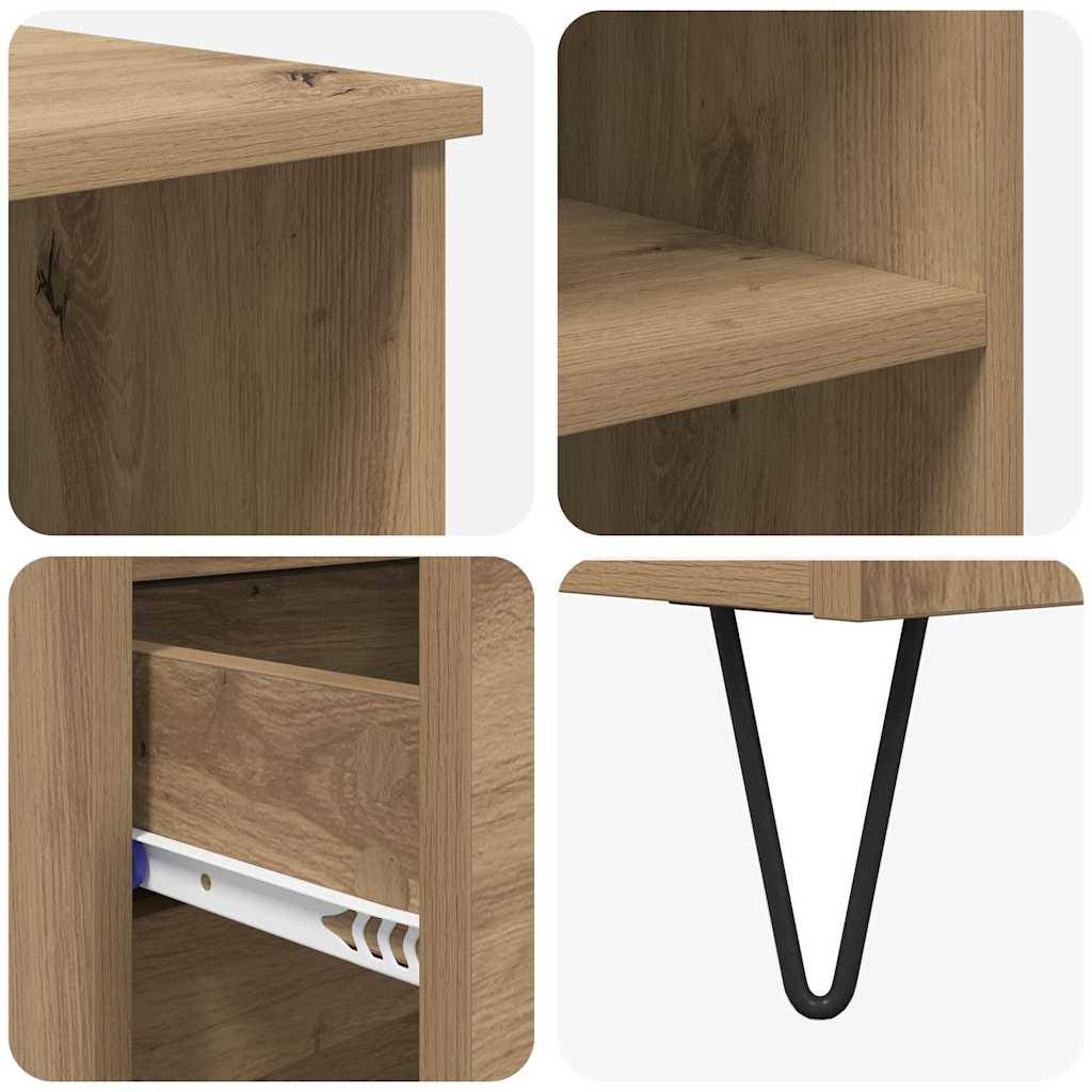 vidaXL Highboard z szufladą Dąb rzemieślniczy 40 x 36 x 110 cm