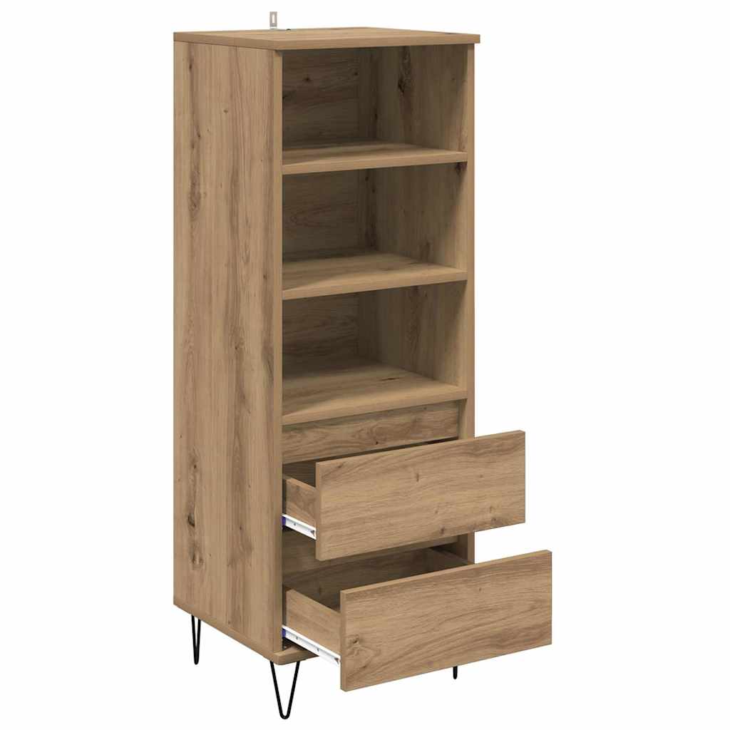 vidaXL Highboard z szufladą Dąb rzemieślniczy 40 x 36 x 110 cm