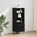 vidaXL Highboard Czarny Dąb 40 x 36 x 110 cm Materiał drewnopochodny