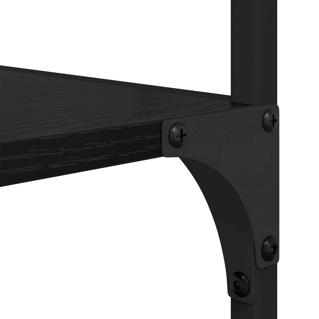vidaXL Półka na książki Czarny Dąb 50 x 33 x 188,5 cm