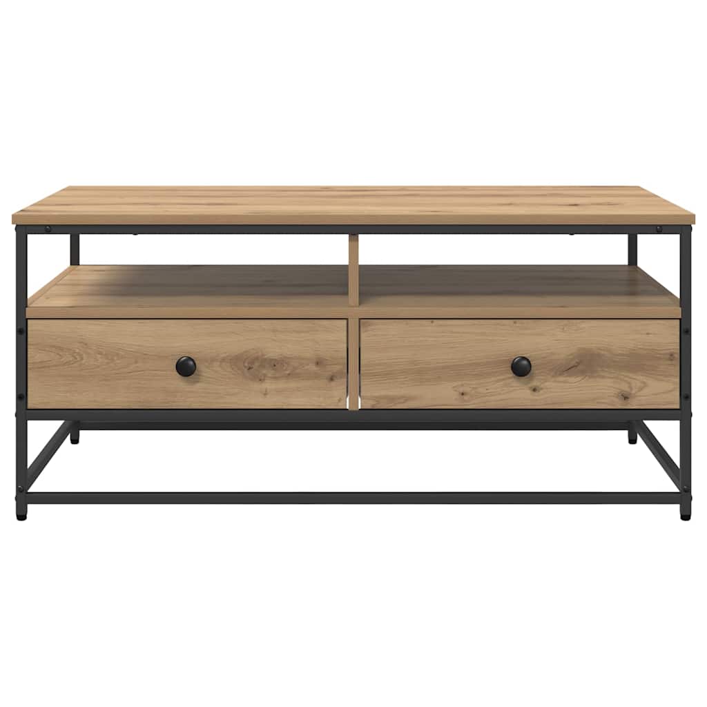 vidaXL Stolik kawowy z szufladą Dąb rzemieślniczy 100 x 51 x 45 cm