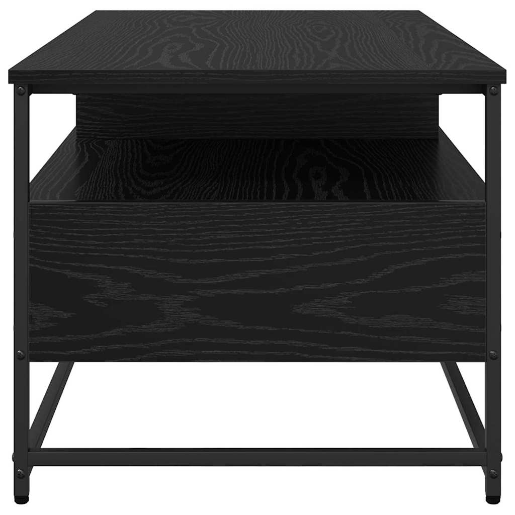 vidaXL Stolik kawowy z szufladą Czarny Dąb 100 x 51 x 45 cm