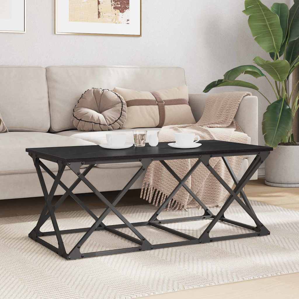vidaXL Stolik kawowy Czarny Dąb 100 x 49 x 40 cm
