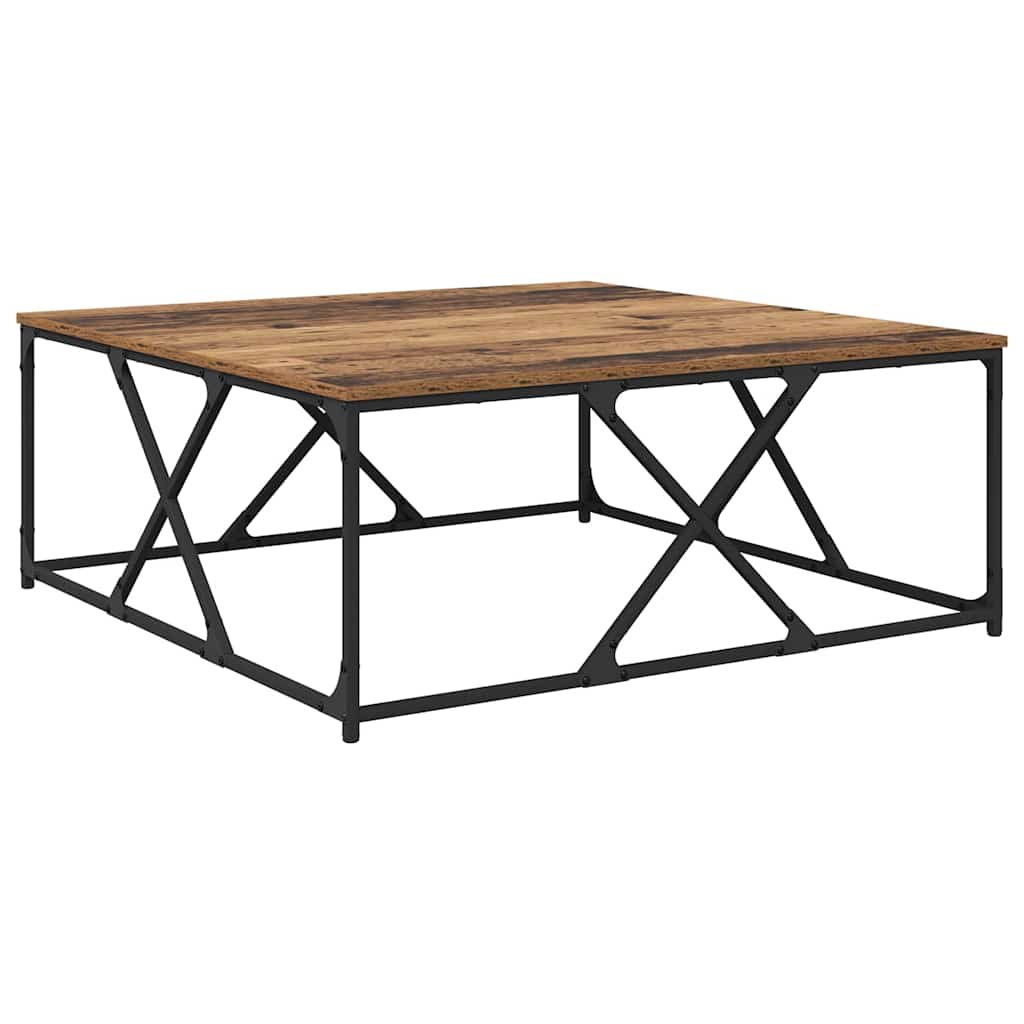 vidaXL Stolik kawowy Stare drewno 100 x 100 x 40 cm