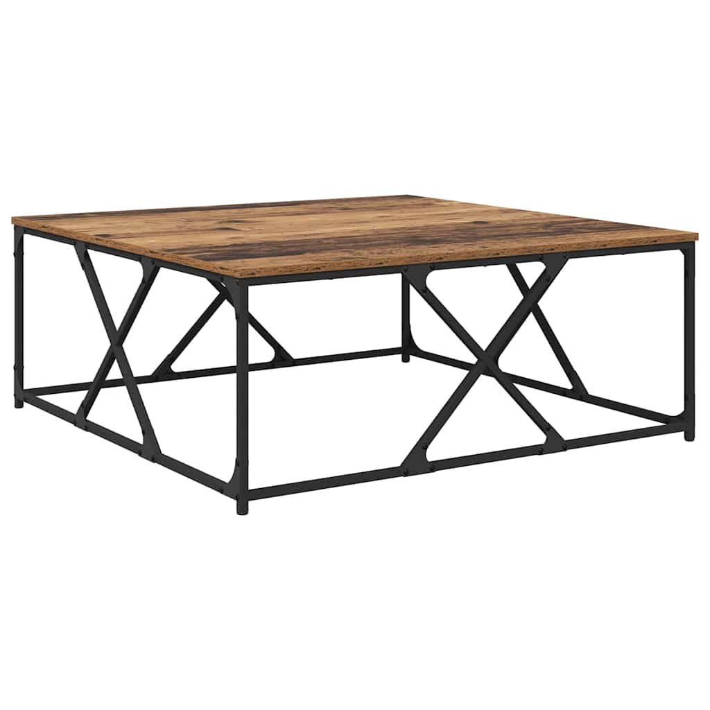 vidaXL Stolik kawowy Stare drewno 100 x 100 x 40 cm