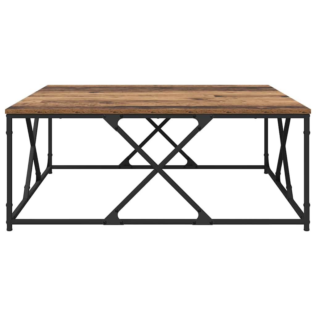 vidaXL Stolik kawowy Stare drewno 100 x 100 x 40 cm