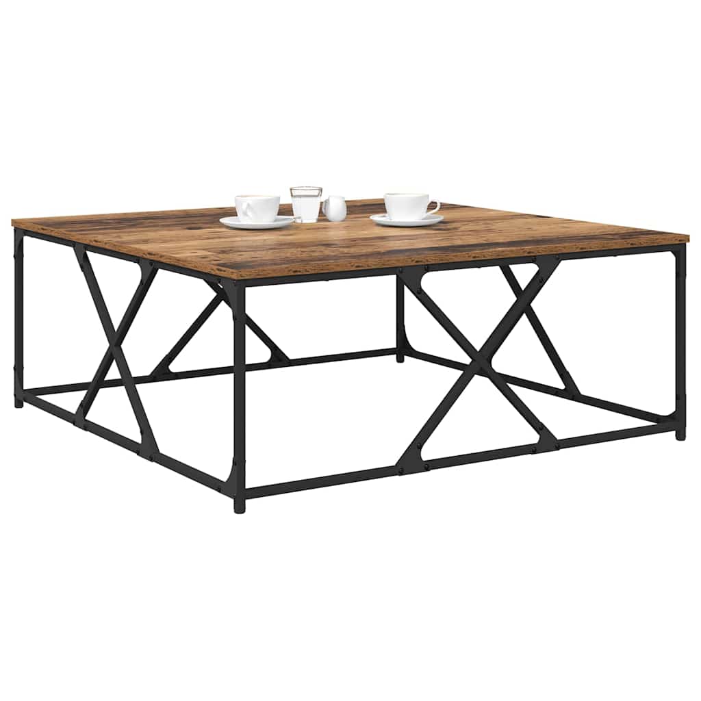 vidaXL Stolik kawowy Stare drewno 100 x 100 x 40 cm