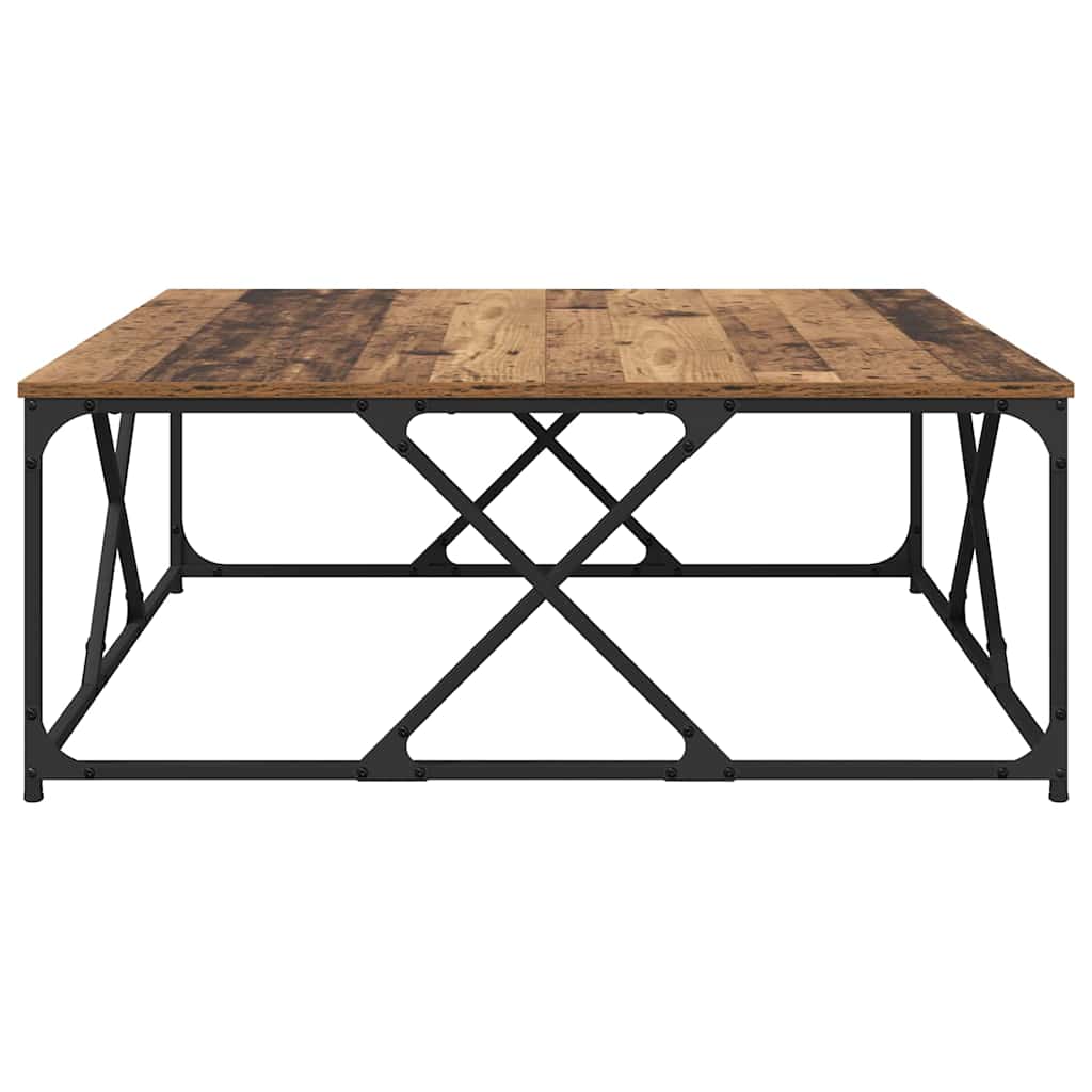 vidaXL Stolik kawowy Stare drewno 100 x 100 x 40 cm