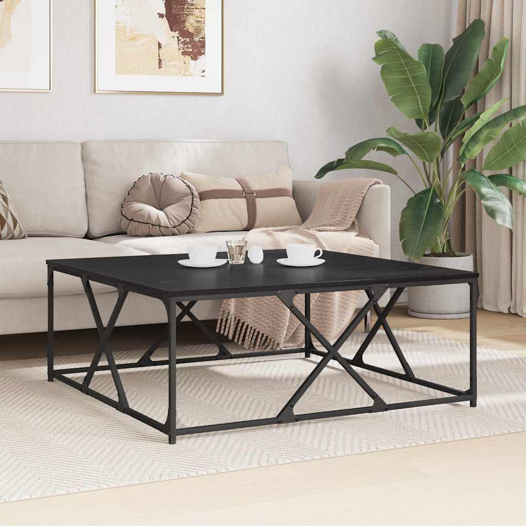 vidaXL Stolik kawowy Czarny Dąb 100 x 100 x 40 cm