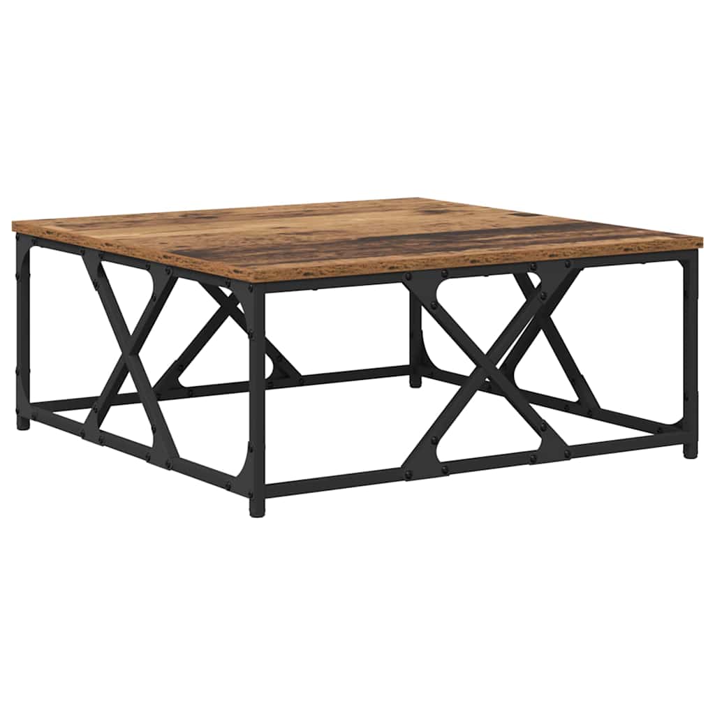vidaXL Stolik kawowy Stare drewno 70 x 70 x 30 cm