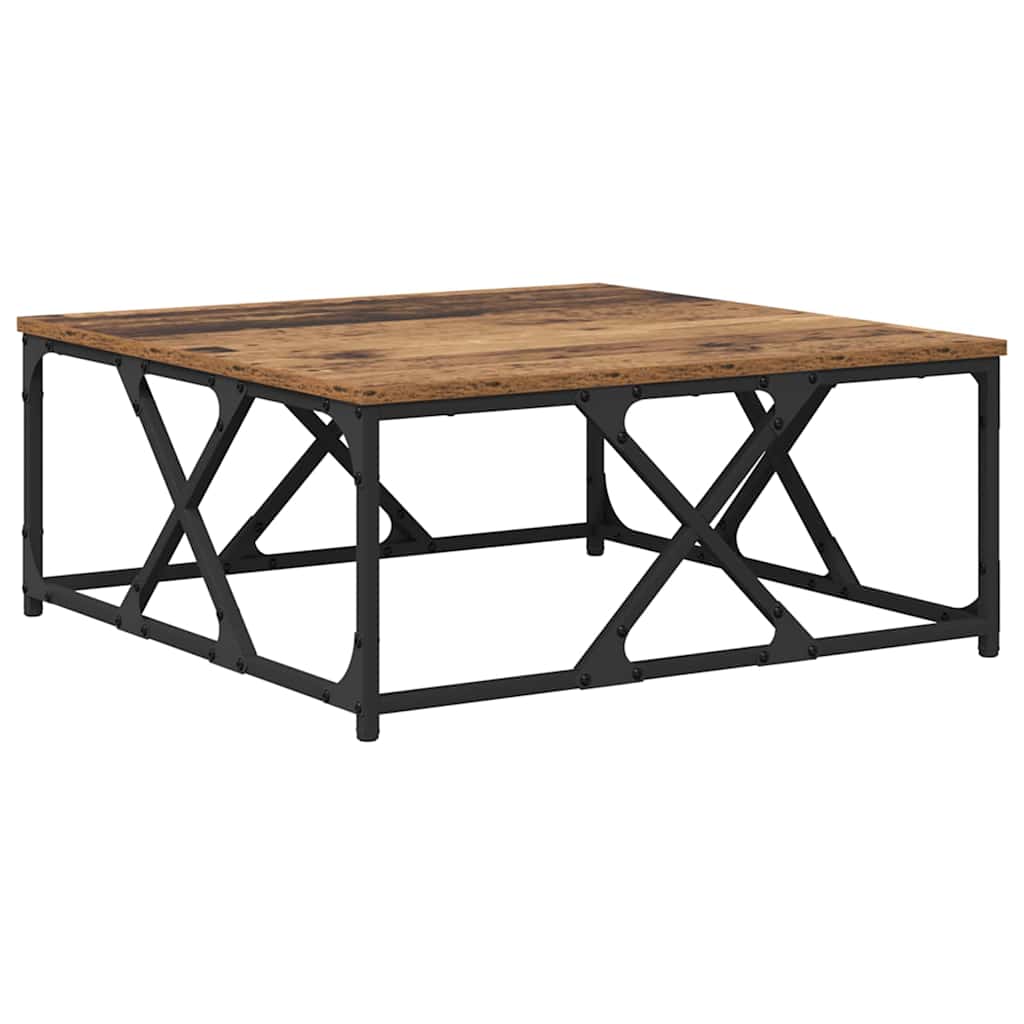 vidaXL Stolik kawowy Stare drewno 70 x 70 x 30 cm