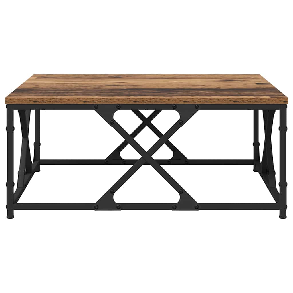 vidaXL Stolik kawowy Stare drewno 70 x 70 x 30 cm