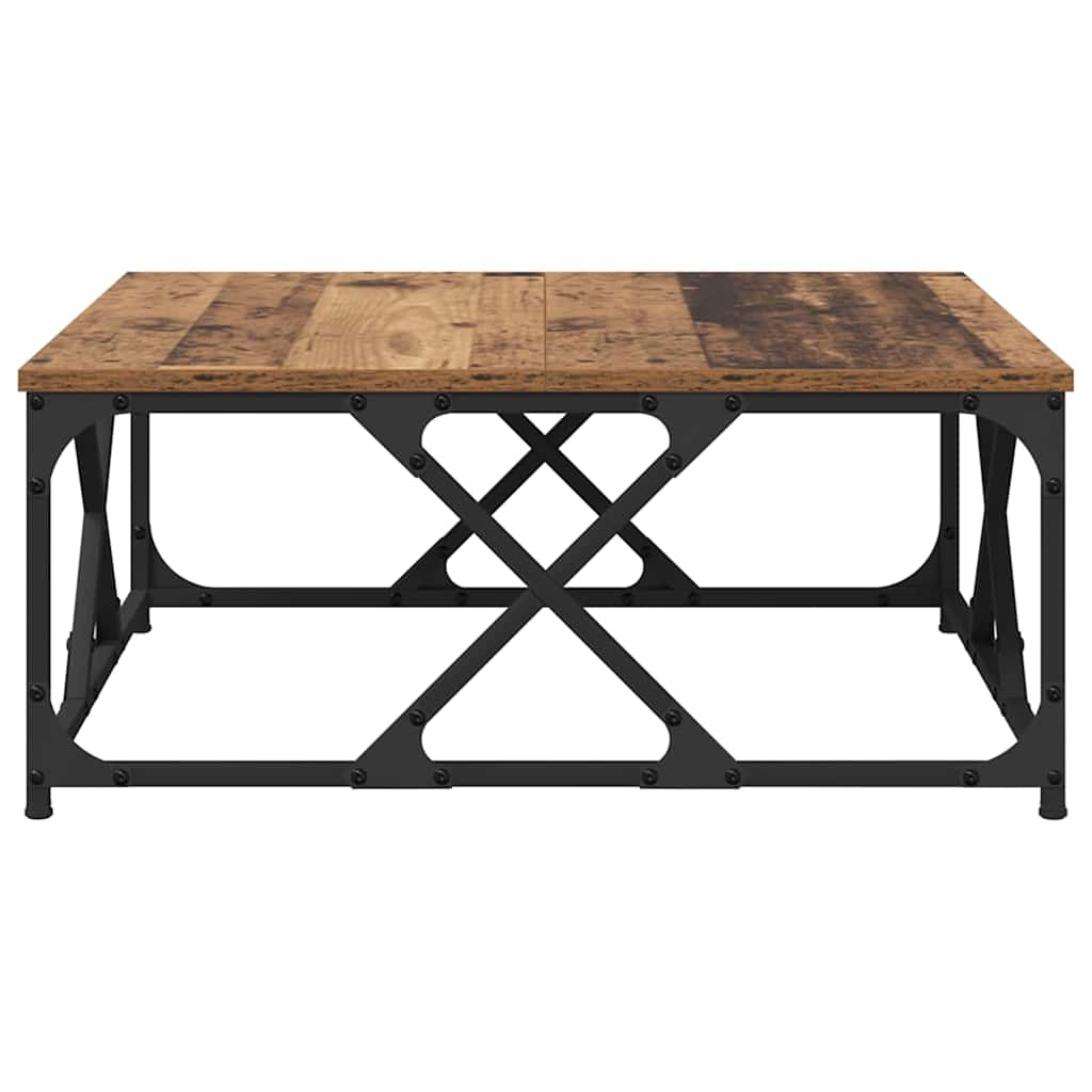 vidaXL Stolik kawowy Stare drewno 70 x 70 x 30 cm