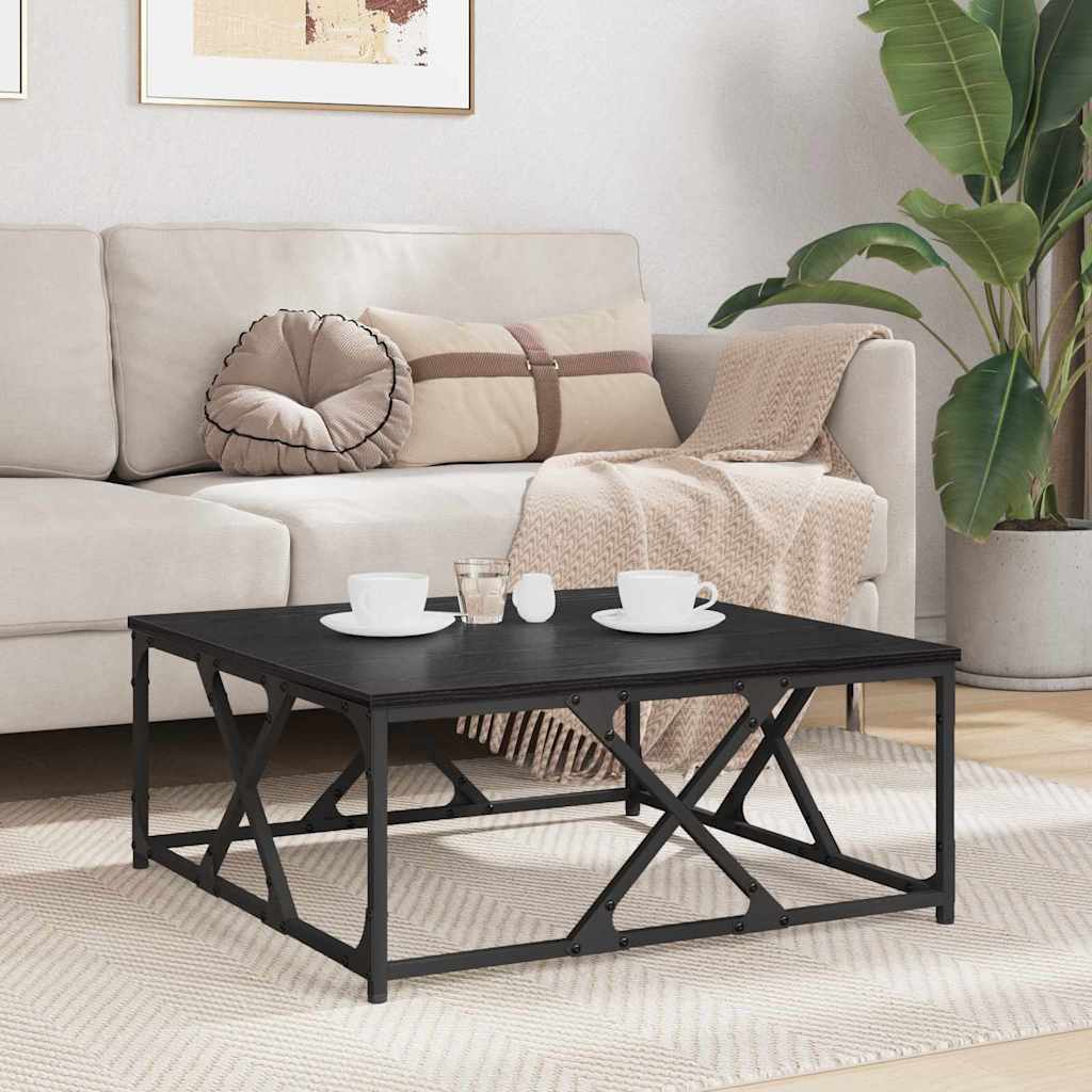 vidaXL Stolik kawowy Czarny Dąb 70 x 70 x 30 cm