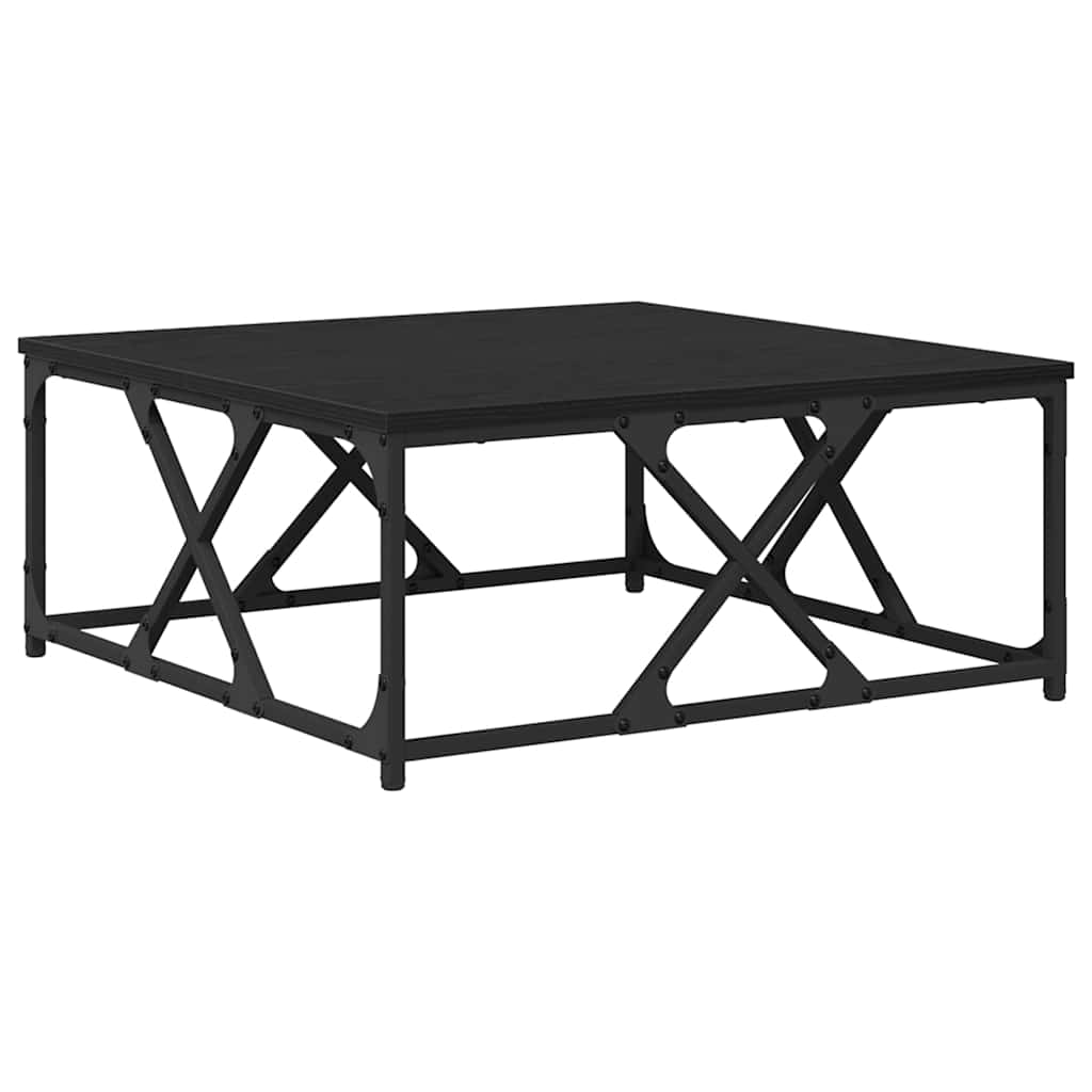 vidaXL Stolik kawowy Czarny Dąb 70 x 70 x 30 cm