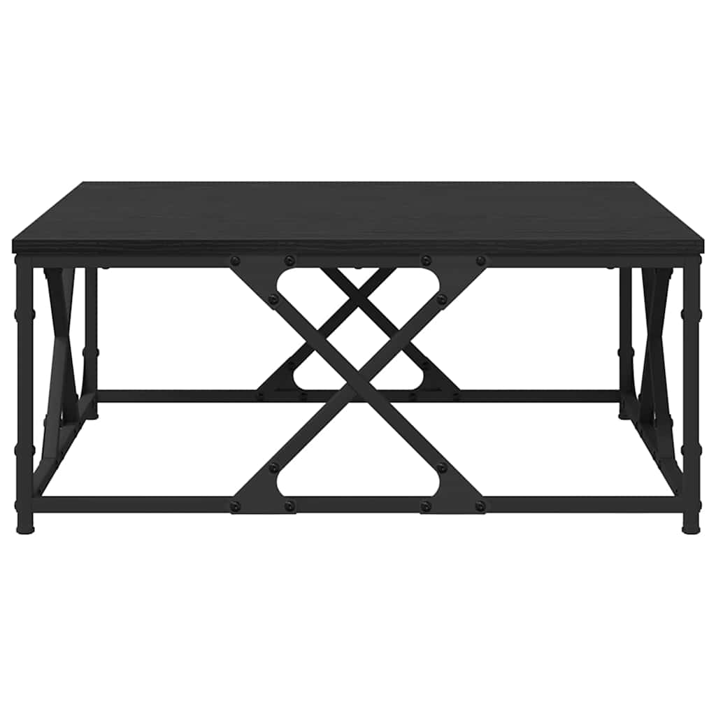 vidaXL Stolik kawowy Czarny Dąb 70 x 70 x 30 cm