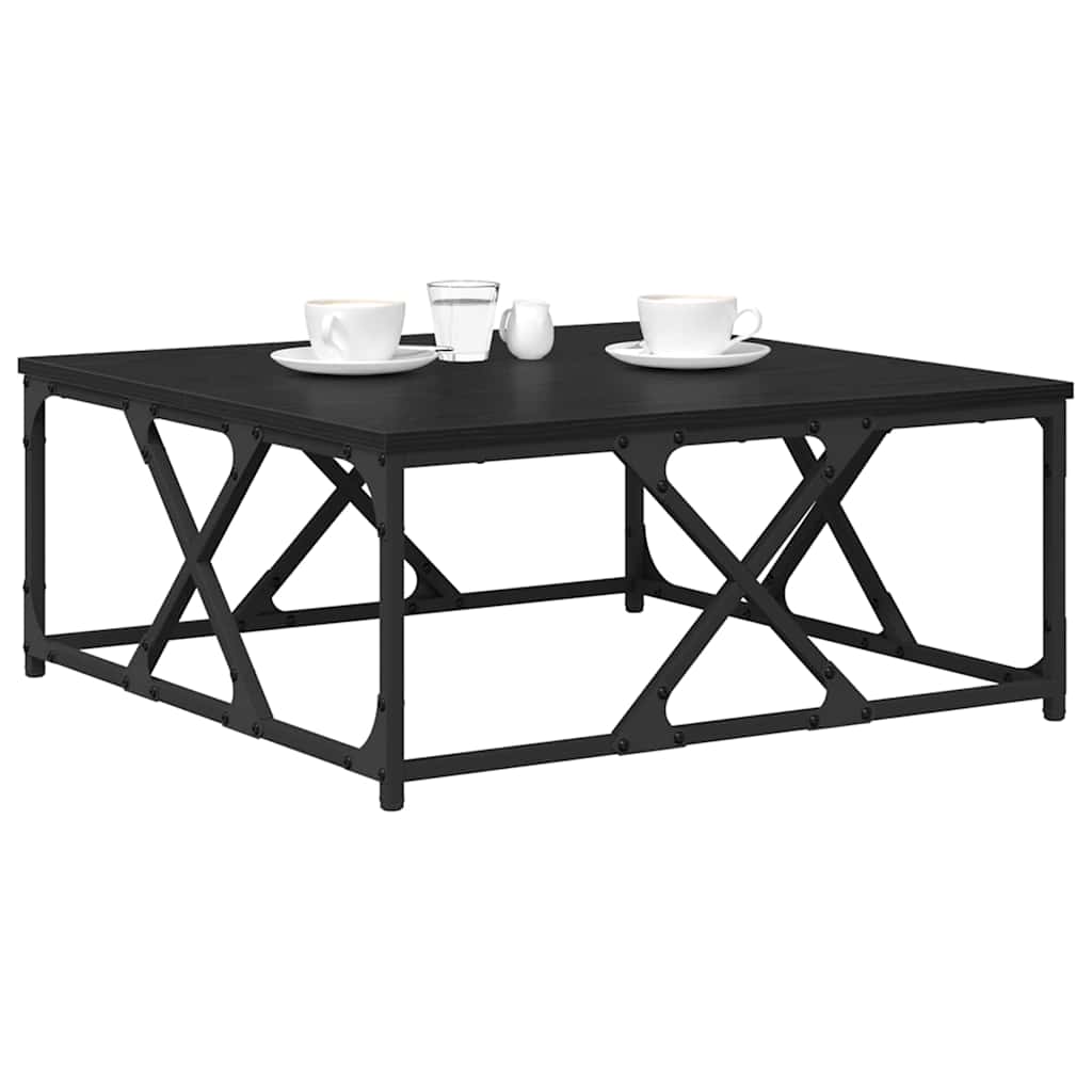vidaXL Stolik kawowy Czarny Dąb 70 x 70 x 30 cm
