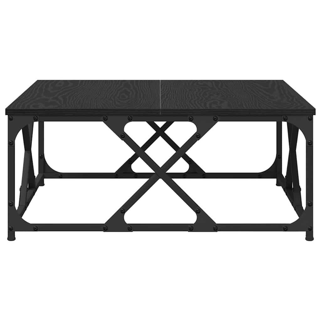 vidaXL Stolik kawowy Czarny Dąb 70 x 70 x 30 cm