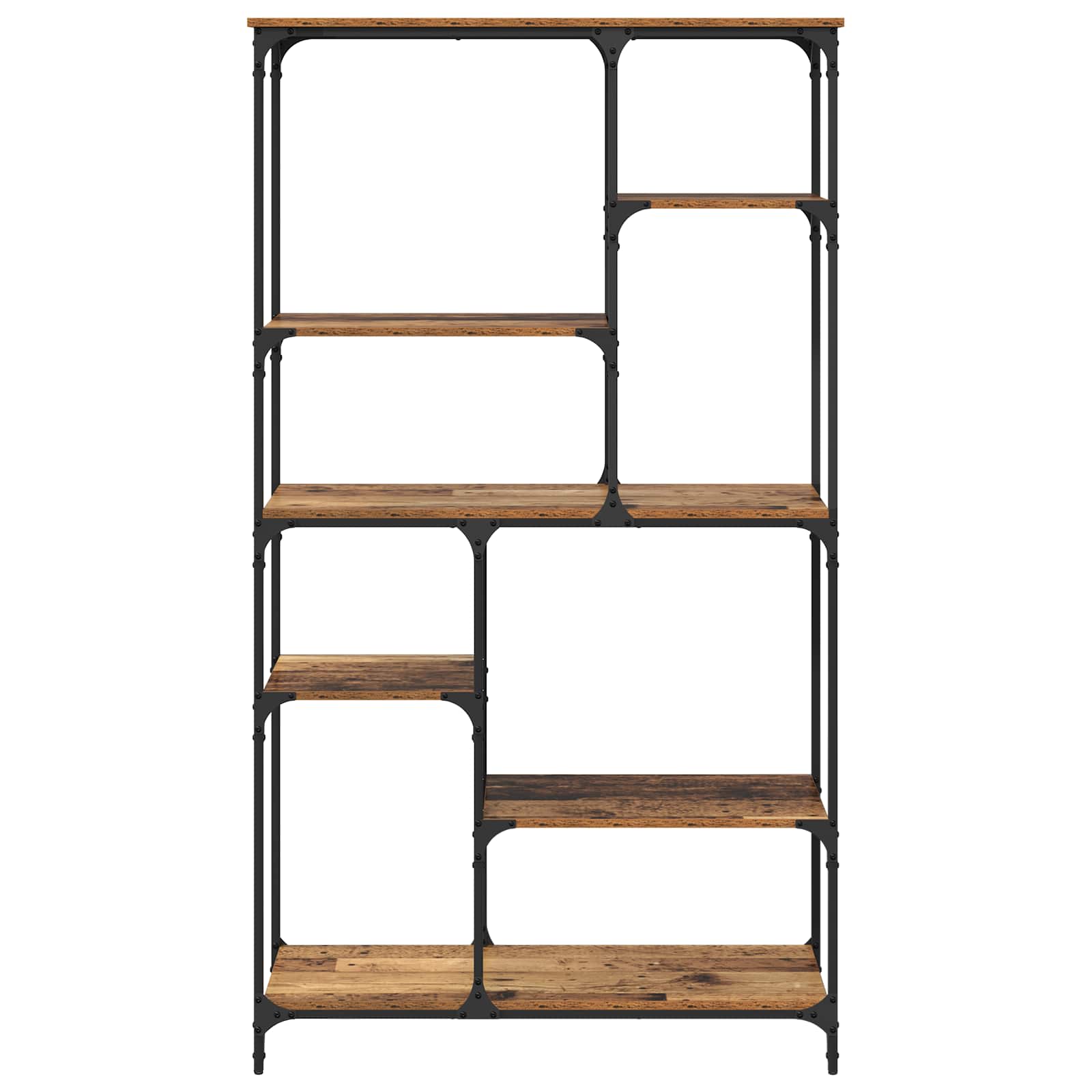 vidaXL Półka na książki Stare drewno 99 x 35,5 x 176 cm