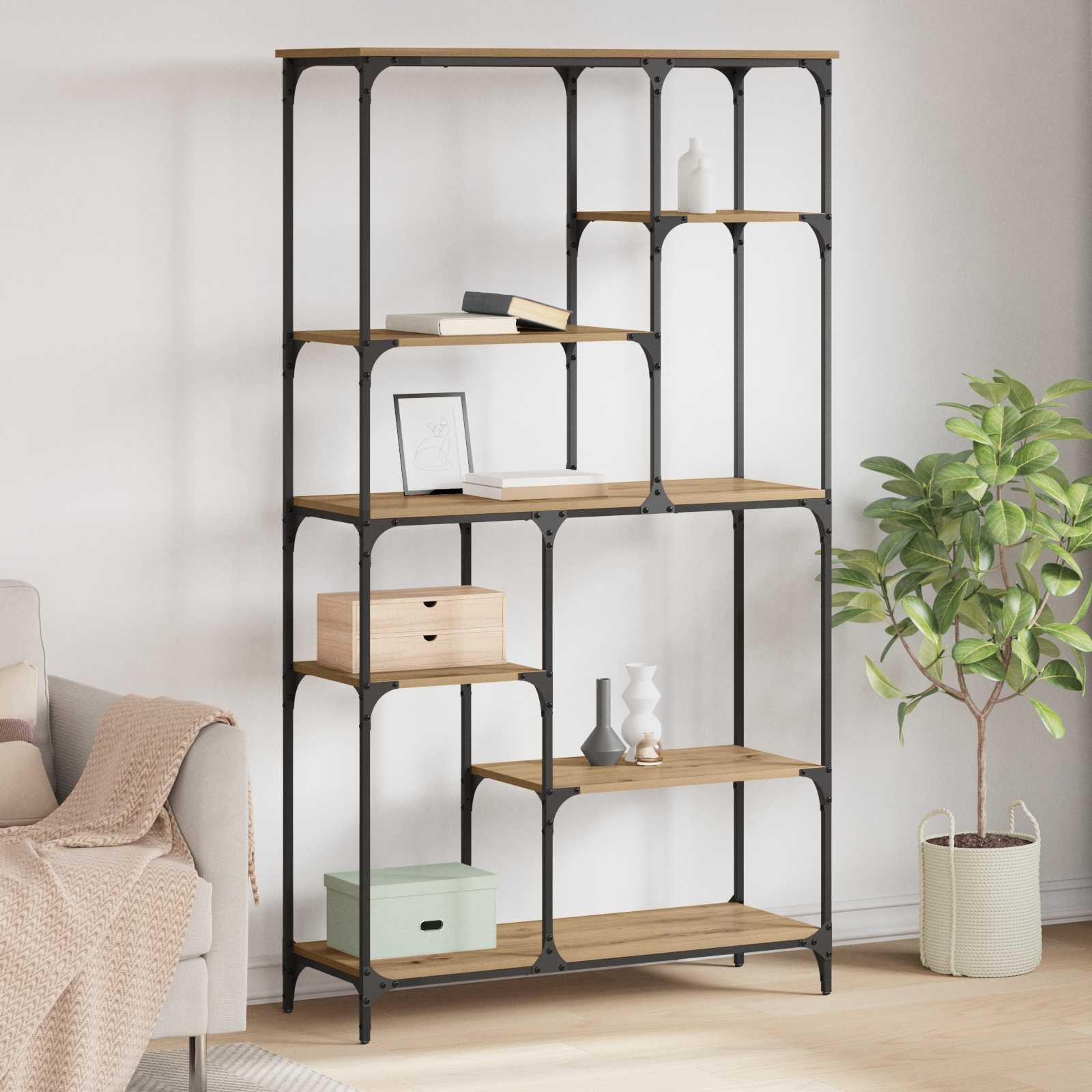 vidaXL Półka na książki Dąb rzemieślniczy 99 x 35,5 x 176 cm