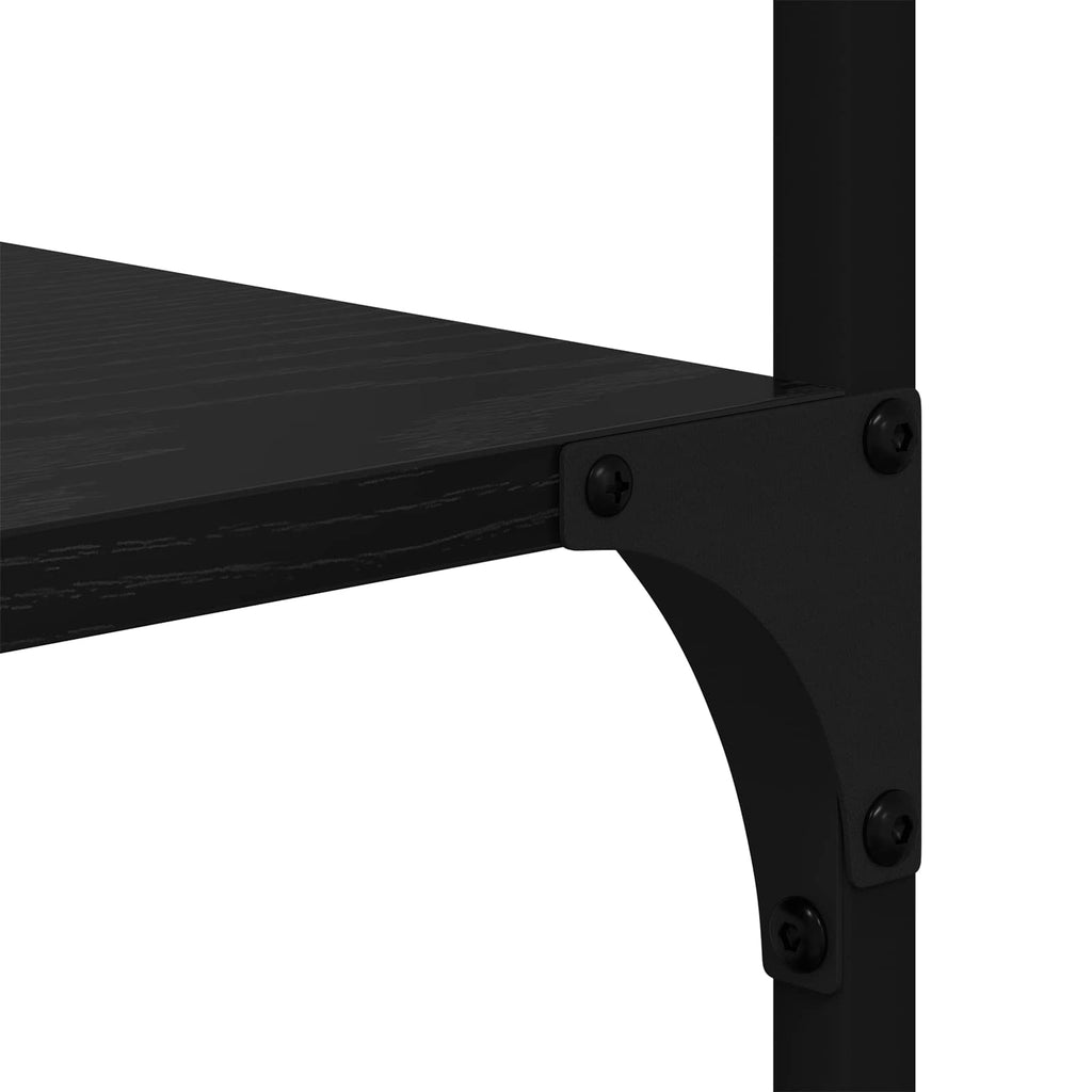 vidaXL Półka na książki Czarny Dąb 99 x 35,5 x 176 cm