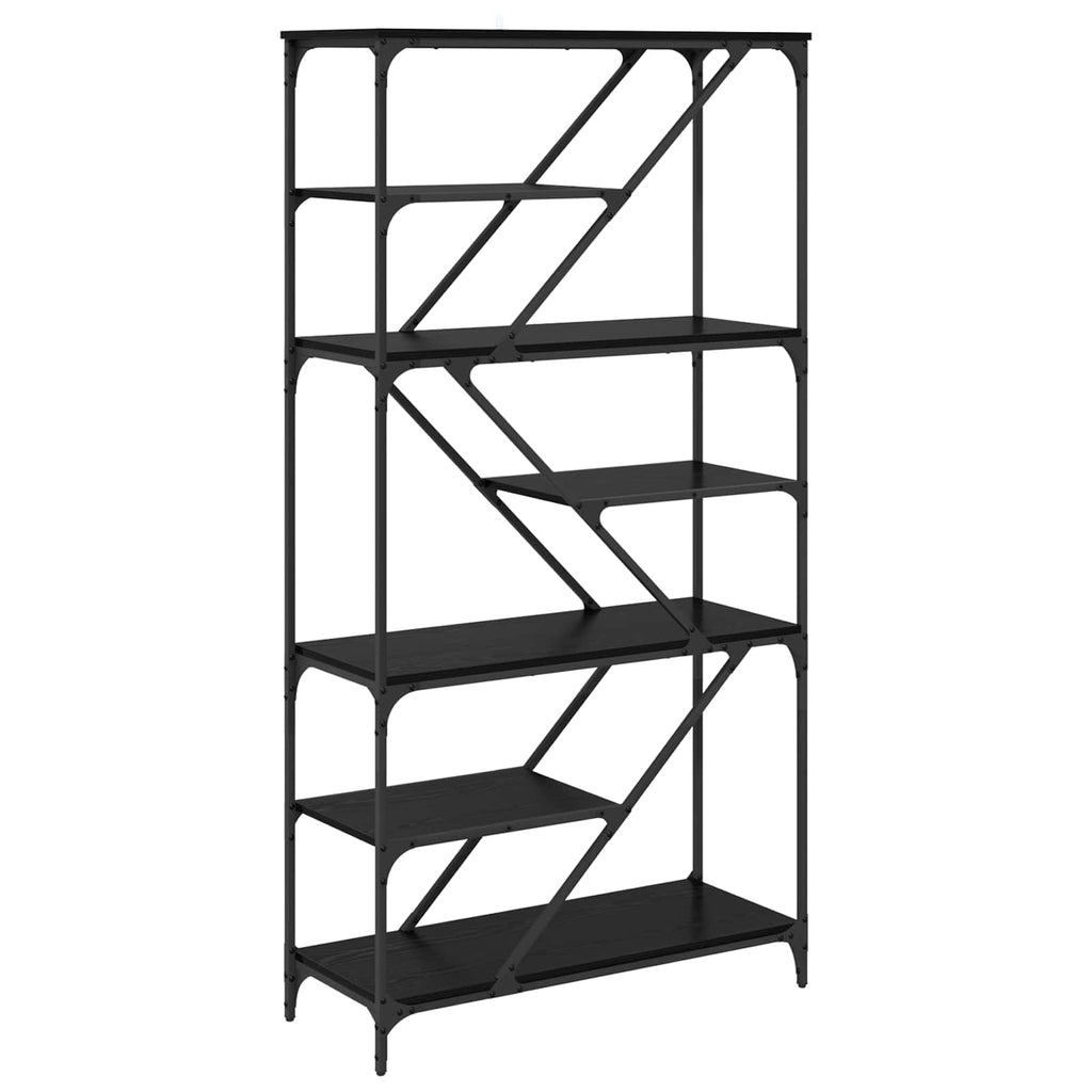 vidaXL Półka na książki Czarny Dąb 91 x 36 x 176 cm