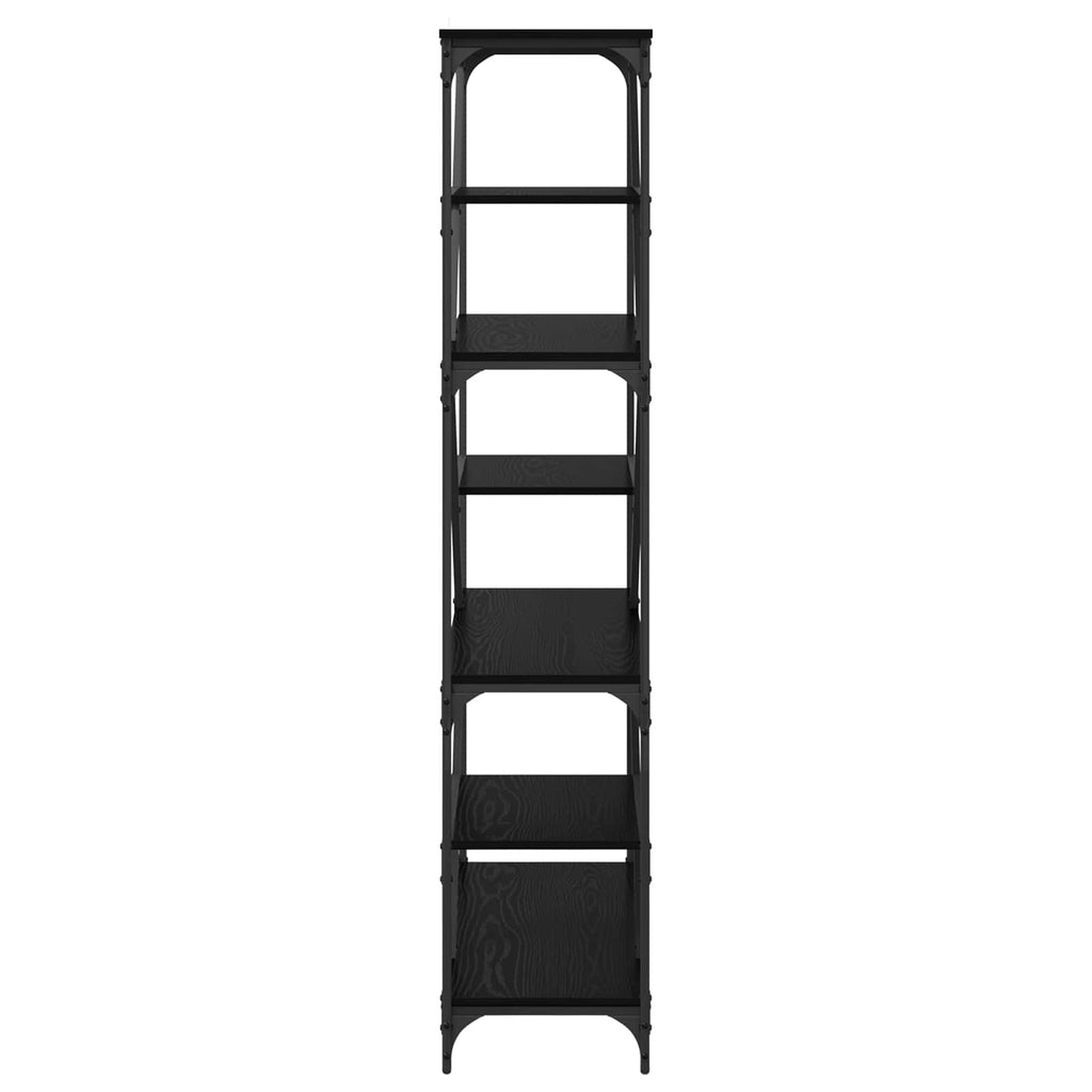 vidaXL Półka na książki Czarny Dąb 91 x 36 x 176 cm