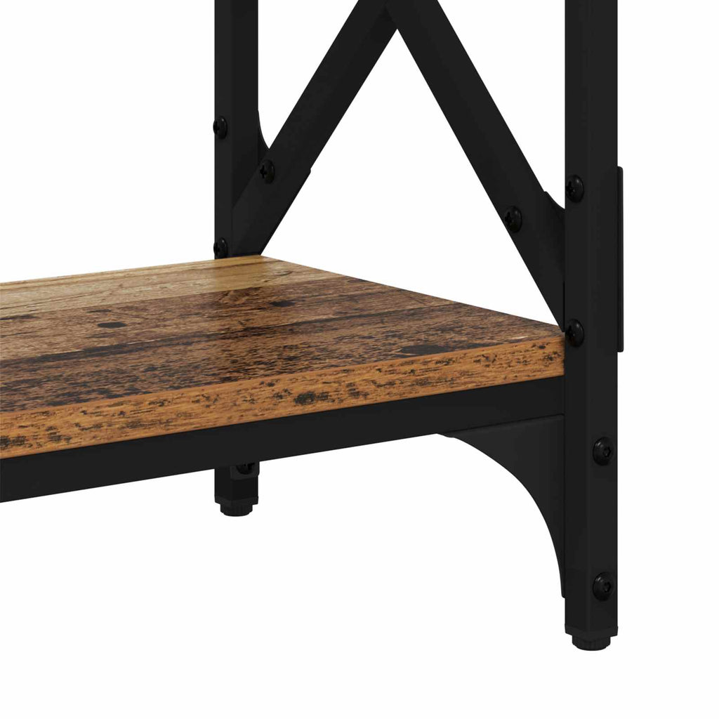 vidaXL Konsola Stare drewno 100 x 28 x 80,5 cm Materiał drewnopochodny