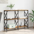 vidaXL Konsola Stare drewno 100 x 28 x 80,5 cm Materiał drewnopochodny