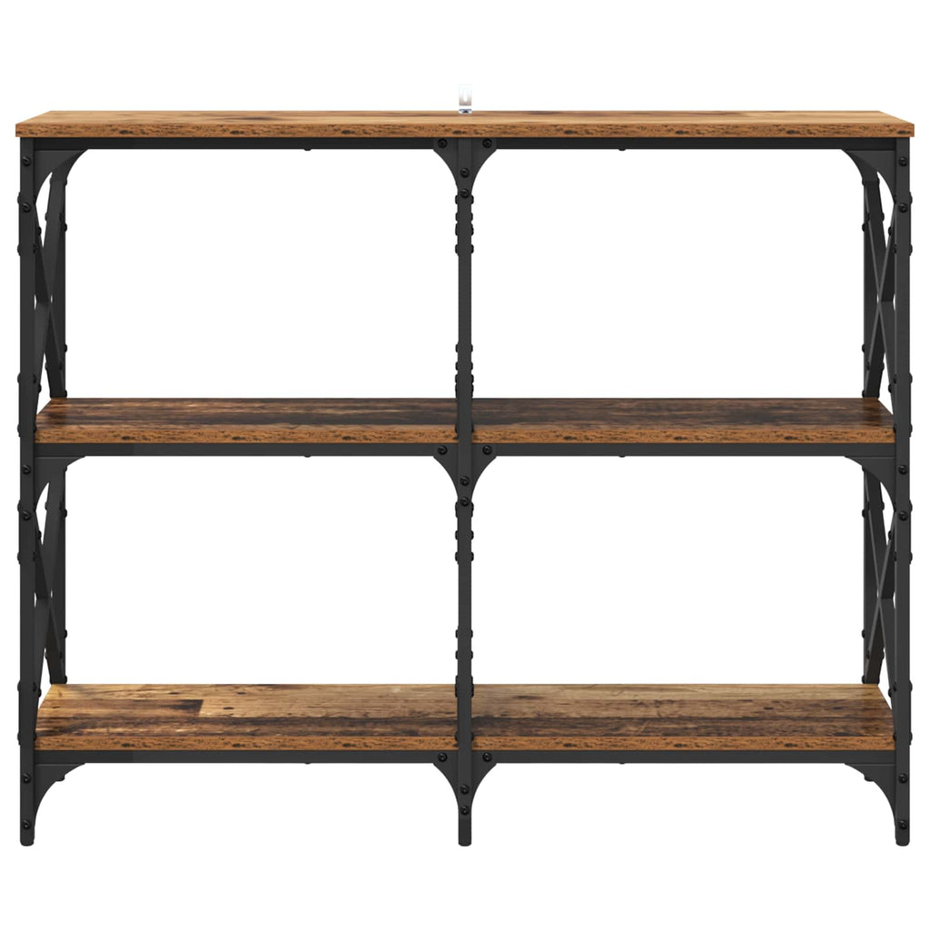 vidaXL Konsola Stare drewno 100 x 28 x 80,5 cm Materiał drewnopochodny