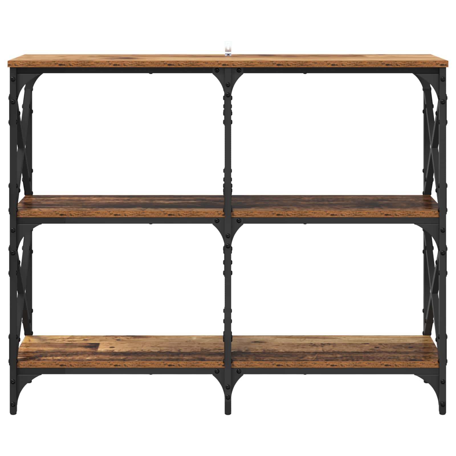 vidaXL Konsola Stare drewno 100 x 28 x 80,5 cm Materiał drewnopochodny