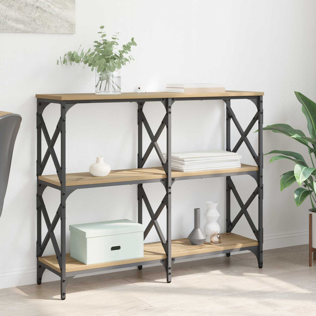 vidaXL Konsola Dąb rzemieślniczy 100 x 28 x 80,5 cm