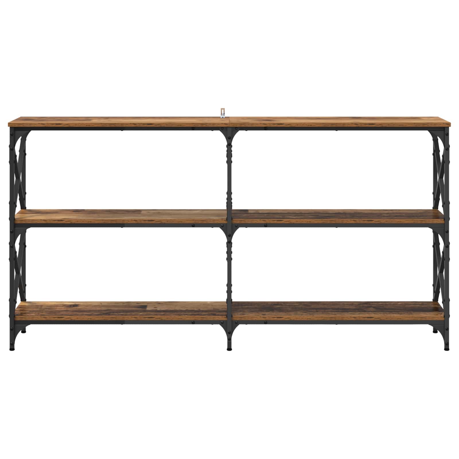 vidaXL Konsola Stare drewno 156 x 28 x 80,5 cm Materiał drewnopochodny
