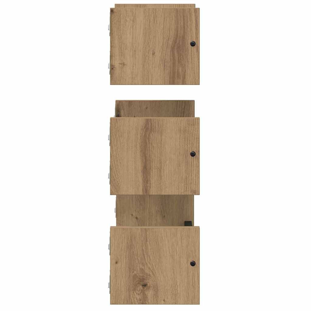 vidaXL Zestaw półek ściennych 3 pcs Dąb rzemieślniczy 40x16x14cm