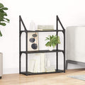 vidaXL Półka ścienna z półką Czarny Dąb 60 x 21 x 78,5 cm